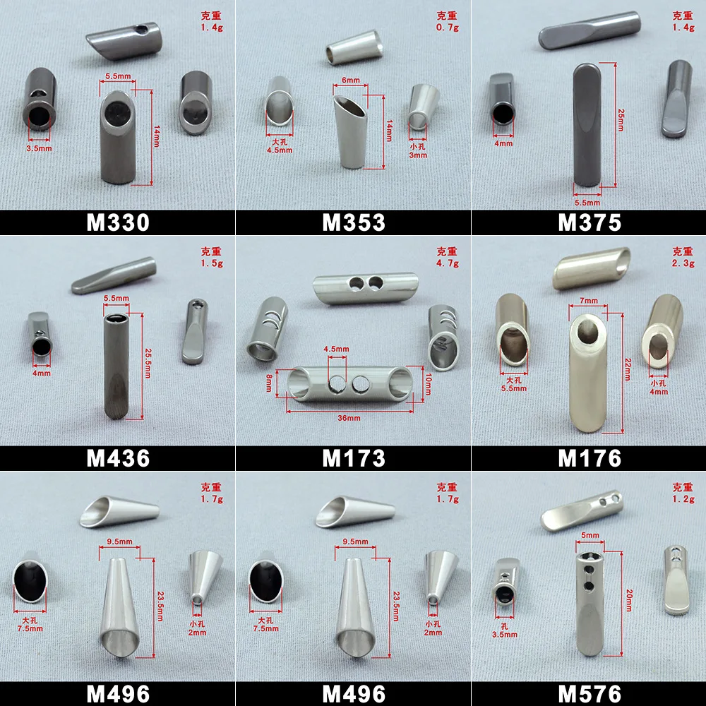 Alloy Hoodies Drawstring Cord Metal Stopper Shoelace Lock Tips Aglets Caps End DIY Apparel Accessories