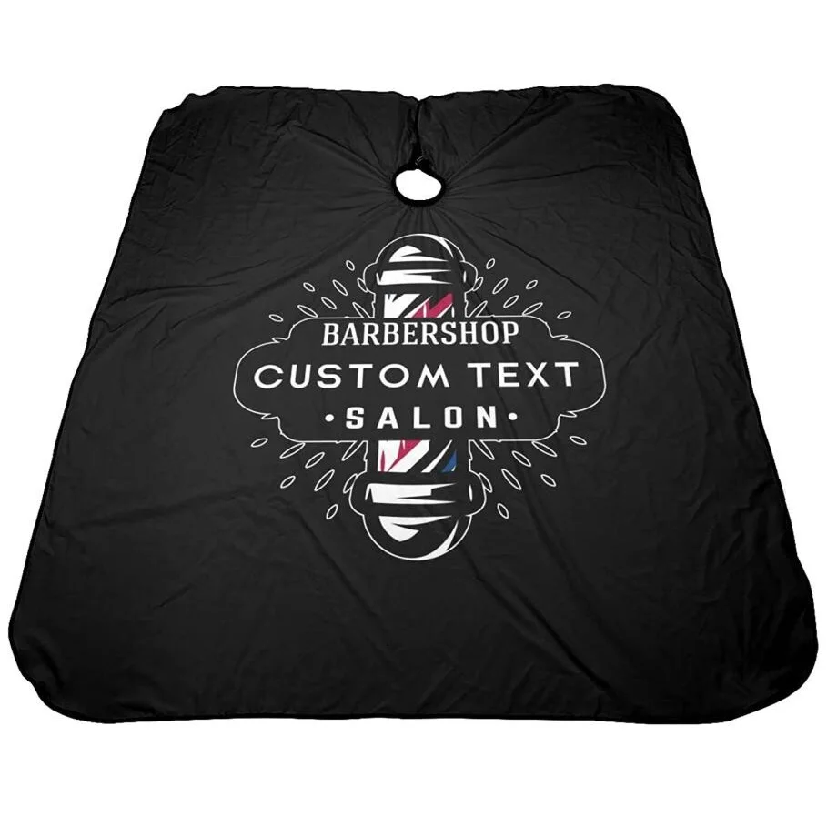 New Trend Black Nylon Client Polyester Peach Skin Salon Hairdresser Rober Barber Hair Salon Robes