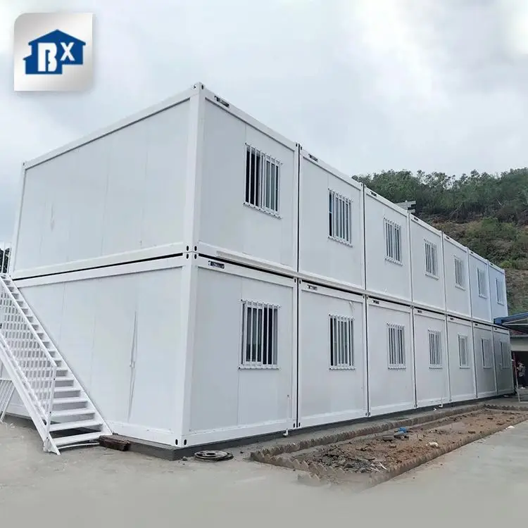 Prefabricated  2 Story Prefab Container Home 20FT 40FT Prefab Metal Container House Housing