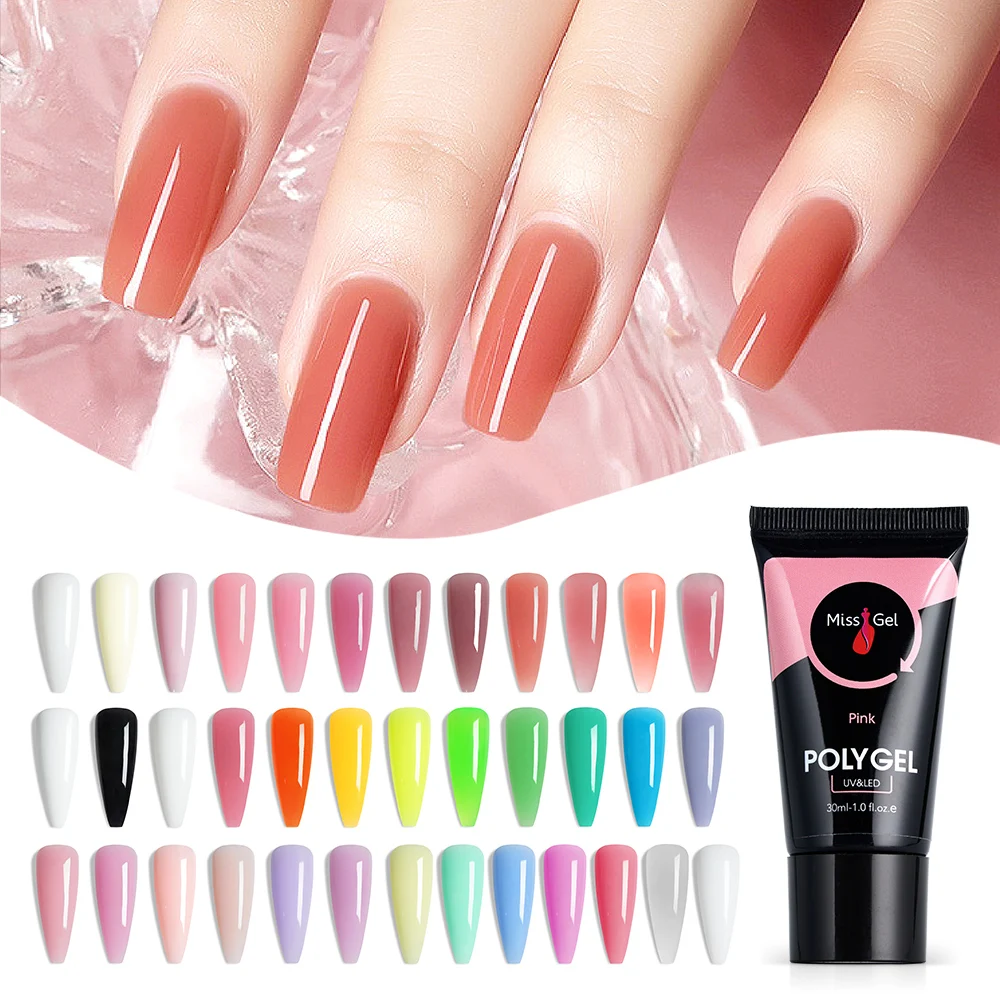 30ml 49 Prue color UV Extension Acryl Poly Gel Nail Acrylic Gel For Nails