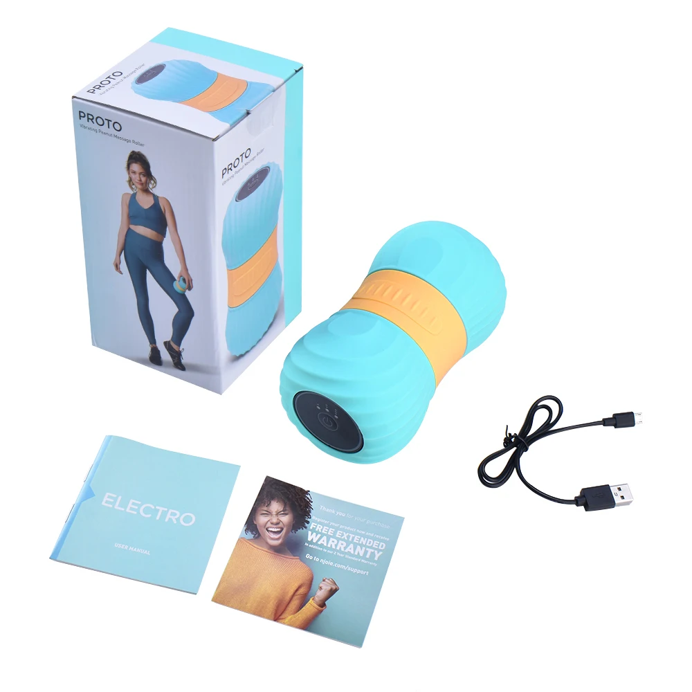 Double Lacrosse Vibrating Silicone Massage Ball Back Foam Roller Myofascial Release Massager Balls