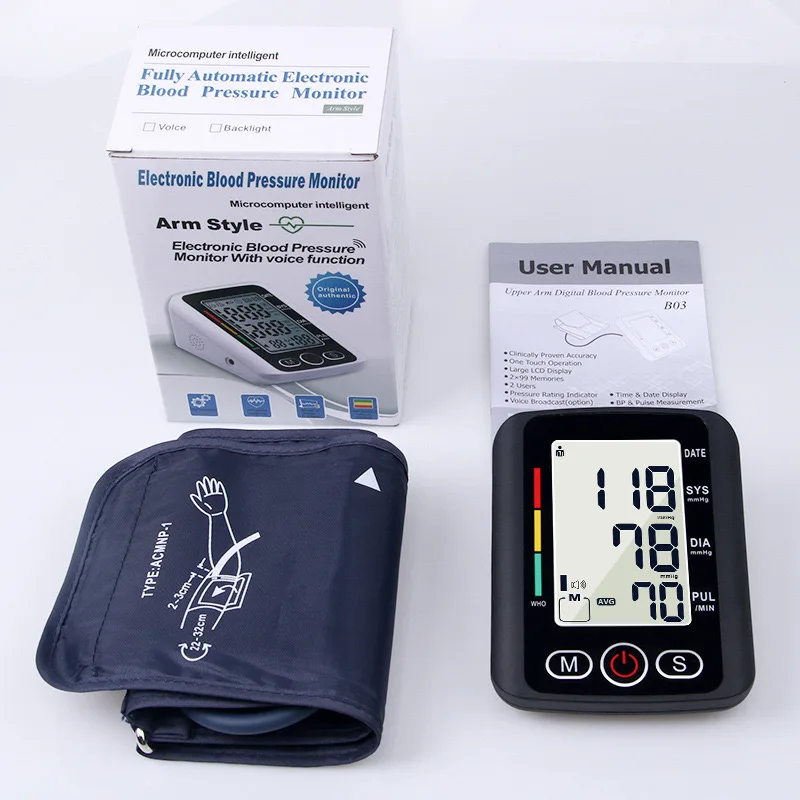 Automatic blood pressure monitor arm blood pressure monitor supports  ASEAN Digital BP