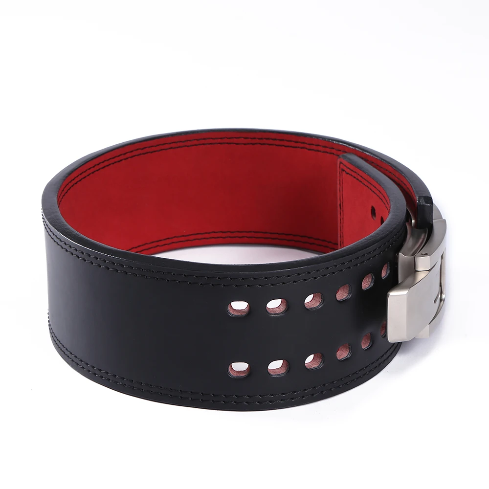 2024 Wholesale Fitness Back Support Squat Weightlifting Powerlifting Weight Leather Lifting Lever Buckle Double Power Belt