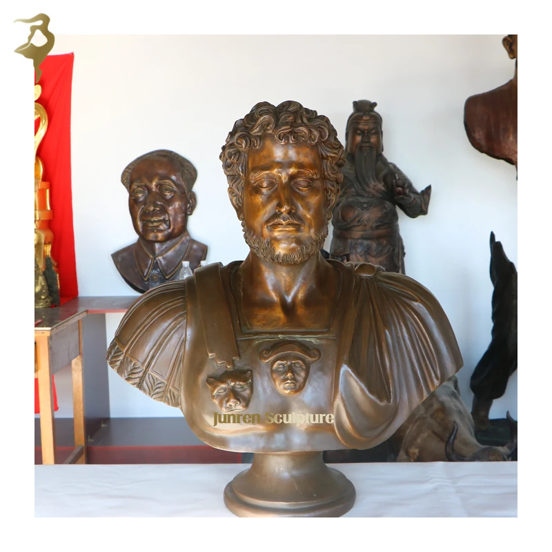 Modern Indoor Outdoor Bronze Ancient Rome Statues Famous Busts Sculpture
