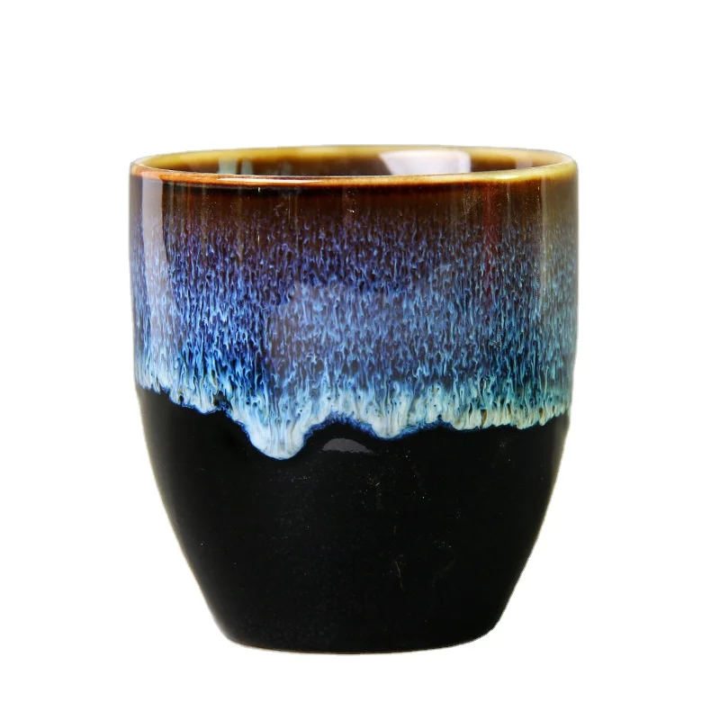 
Espresso cups kiln change tea cup japanese style 180ml retro mug The triangle cup 