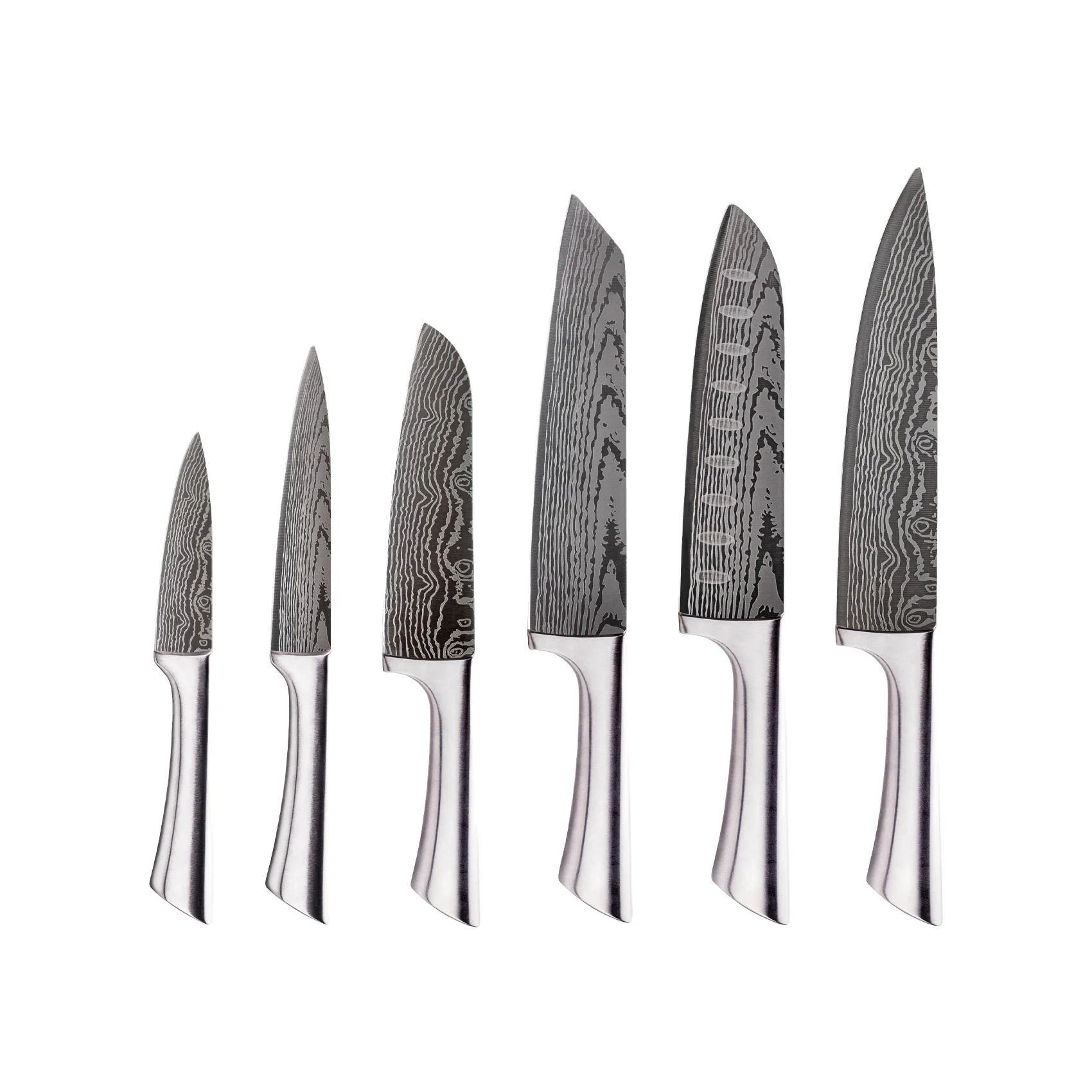 Wholesale knife set knives kitchen custom stainless steel professional laguiole cuchillo para Hollow Handle Chef knife