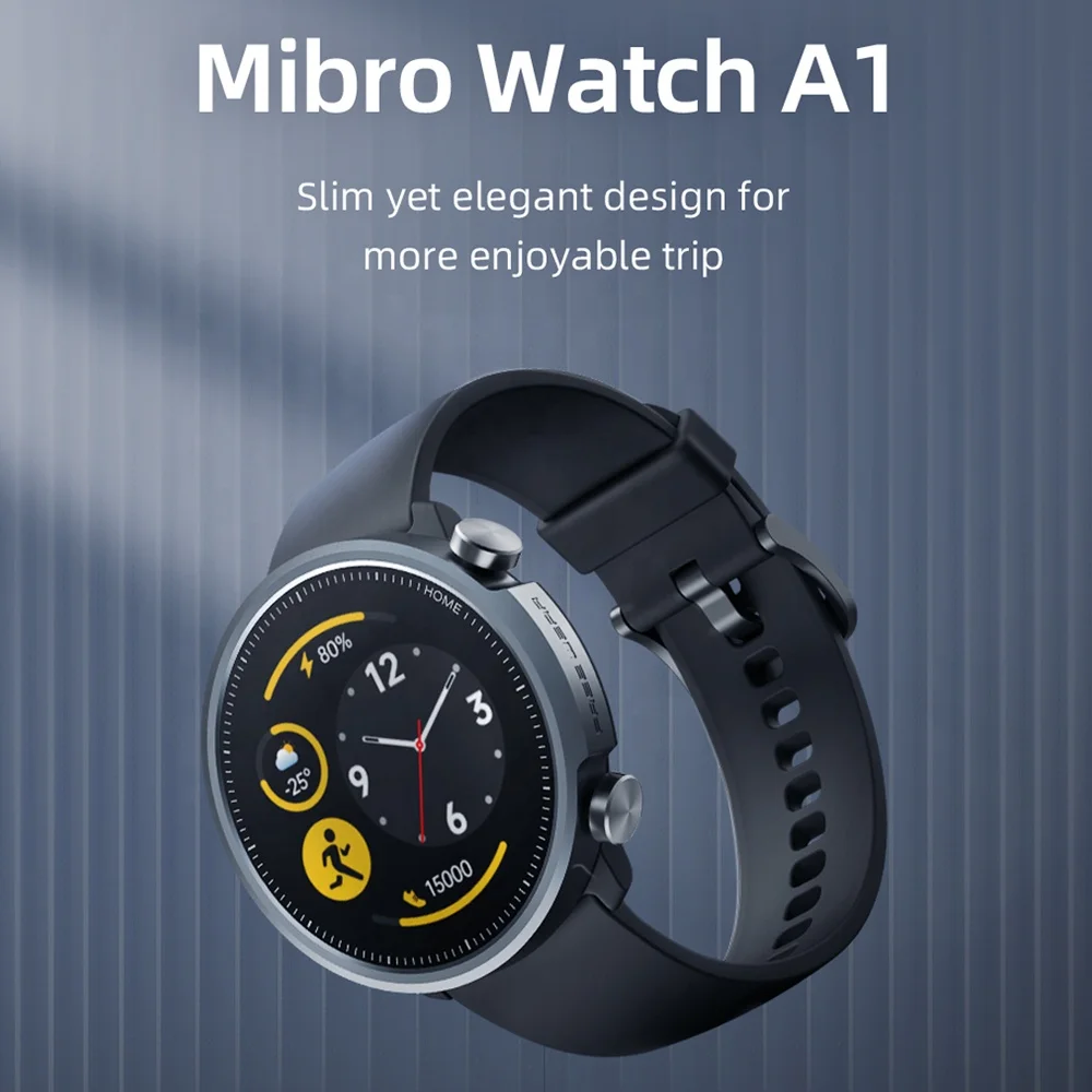 2022 Original xiaomi xiao mi Mibro A1 smart watch round SPO2 Heart rate IP67 IP68 5ATM waterproof men sports fitness smartwatch