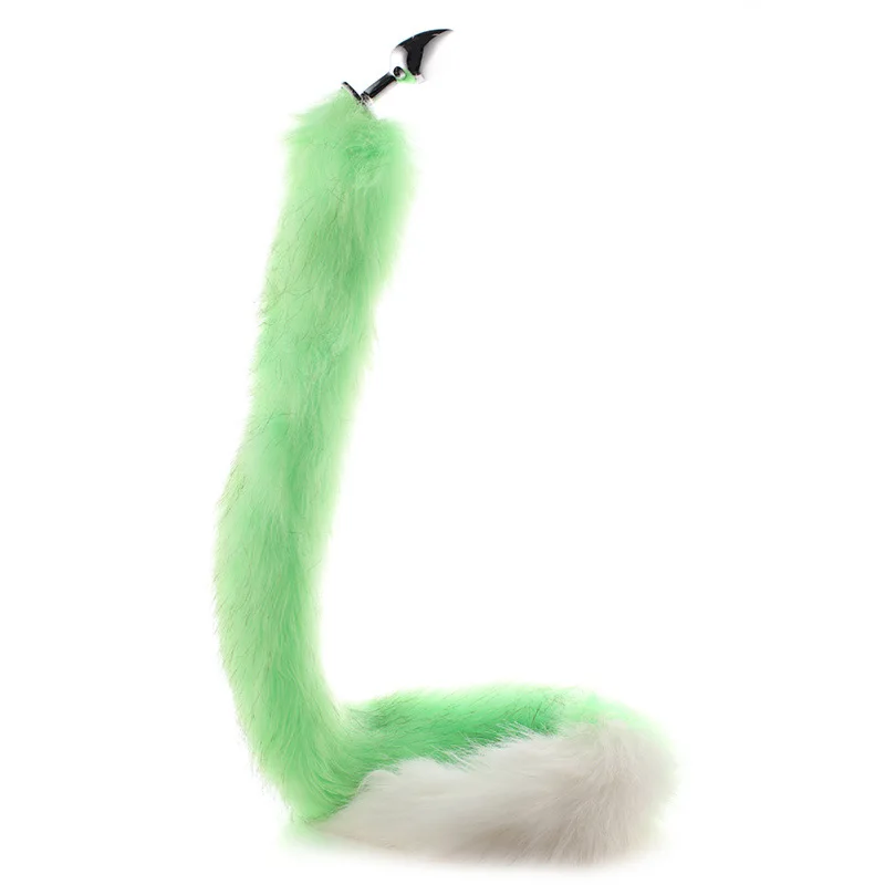 Cosplay Supply Adult 78cm Long Metal Anal Plug Cosplay Couple Flirting Sex Toy Faux Fox Tail sex toys