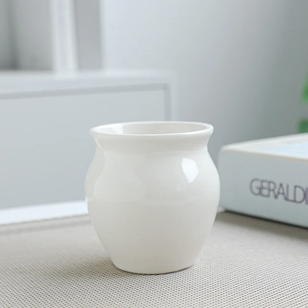 Home & Garden Desk Mini Small White Ceramic Flower Succulent Plant Pot