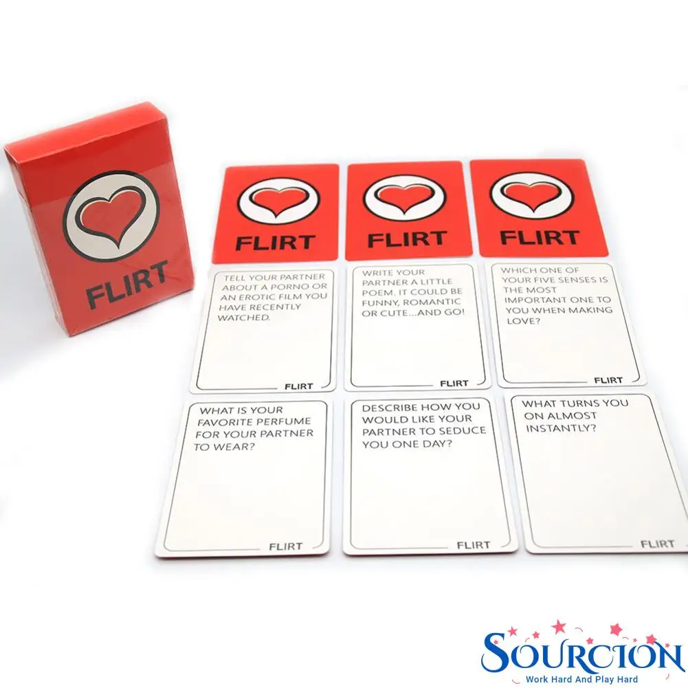 
SWT Hot Popular Fun Couple Romantic Card Game Game Deck Talk Or Flirt Or Dare Cards 3 Games Cards Deck Lovely Gift For Couples 