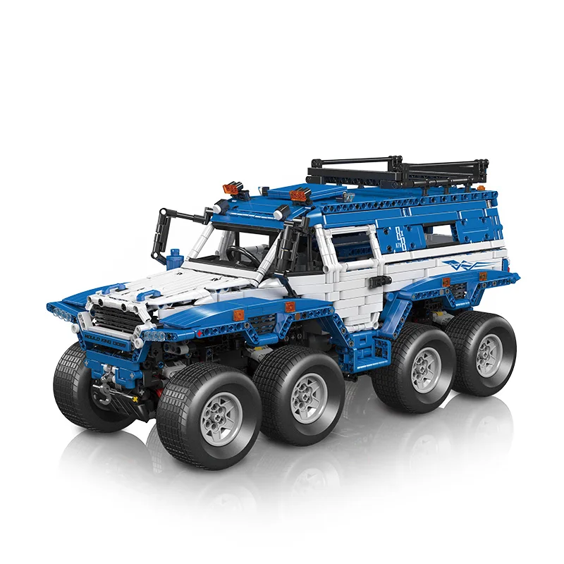 Формы King 13089 технологии гоночных автомобилей комплекты и инженерная игрушка шаман 8x8 ATV синие строительные блоки спортивный автомобиль