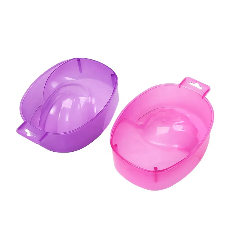 Half clear Nail Art Manicure Care Soak Bowl Tray Gel Polish Remover Manicure Bowl Other Nail Supplies