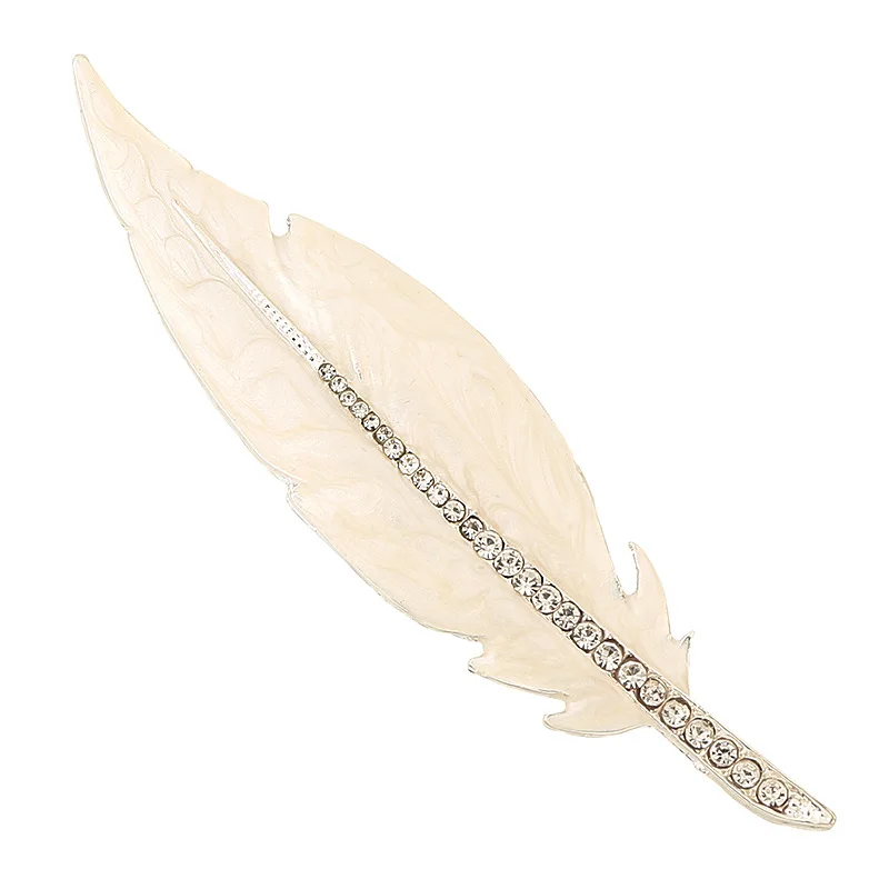 Factory new product classic white feather pendant chain jewelry mobile phone decoration accessories