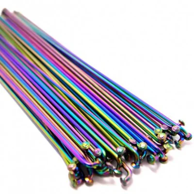 Customization Highway Mountain Bicycle Accessories 80 Pieces Titanium Bend Spokes and Nipples Elbow Direct Drawing