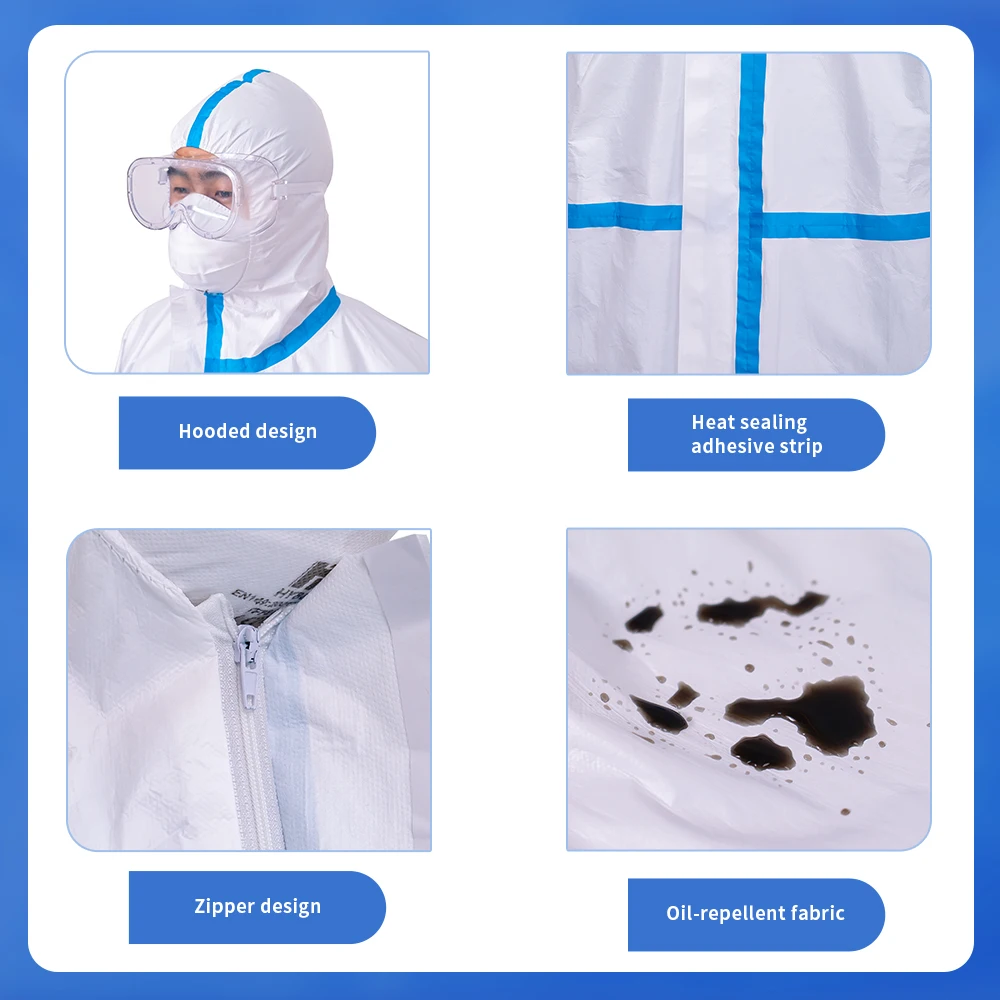 Medical Personal Protective Disposable PPE Coverall Body Protecting PPE Kit