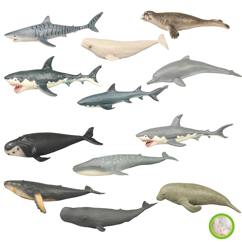 Высококачественная ПВХ пластиковая имитация детская игрушка белые акулы модели океана реалистичные киты морские животные мягкие игрушки