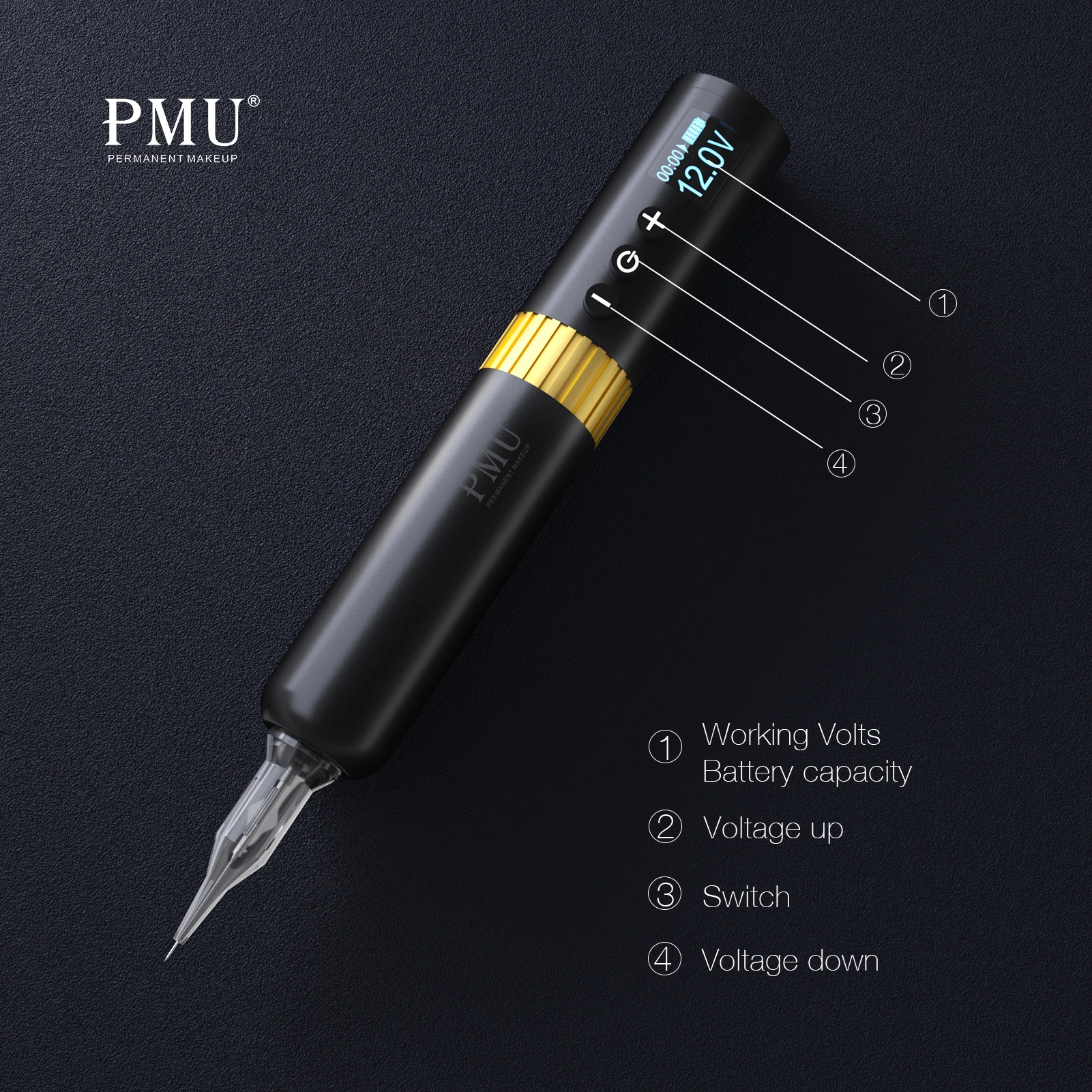 PMU 701 мощный беспроводной Pmu Перманентный макияж бровей татуировки ручка