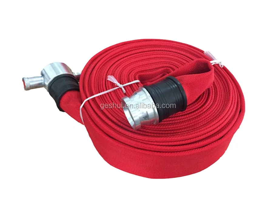 red color rubber synthetic lined fire hose