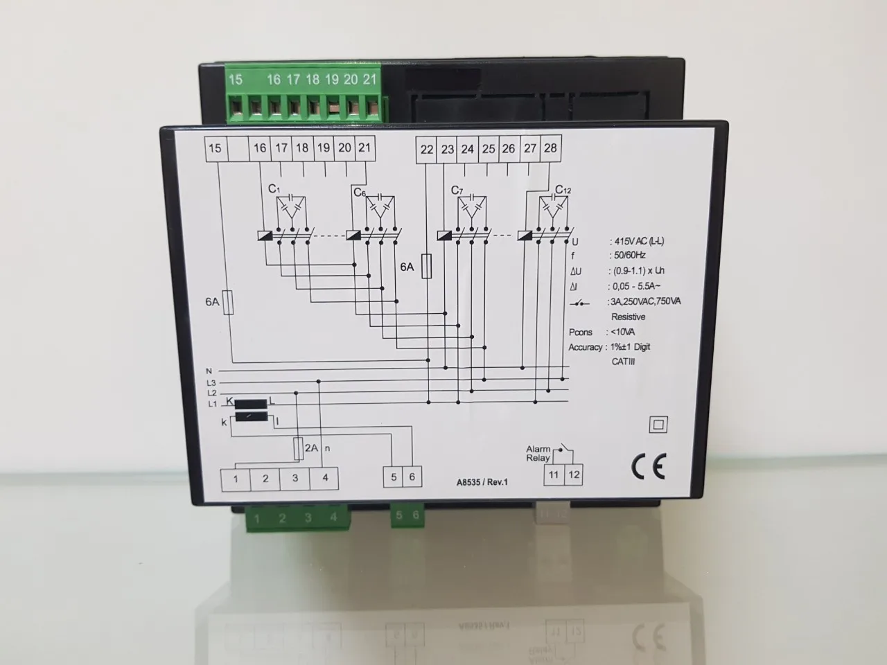 Power Factor Controller 6 Steps 96X96 Made In Turkey