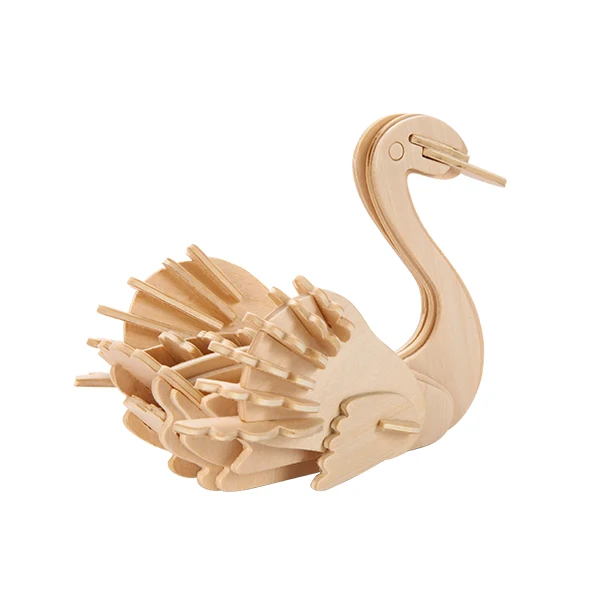 OEM ODM Factory Directly Supply Lovely Toy Wild Zoo animal swan Custom animal DIY painting toy Swan STEM class best supplies