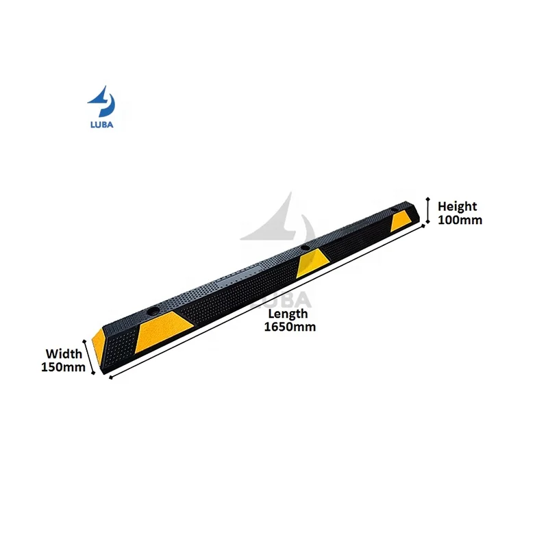 1650mm China Manufacturer Australian Standard Parking Lot Car Rubber Wheel Stopper