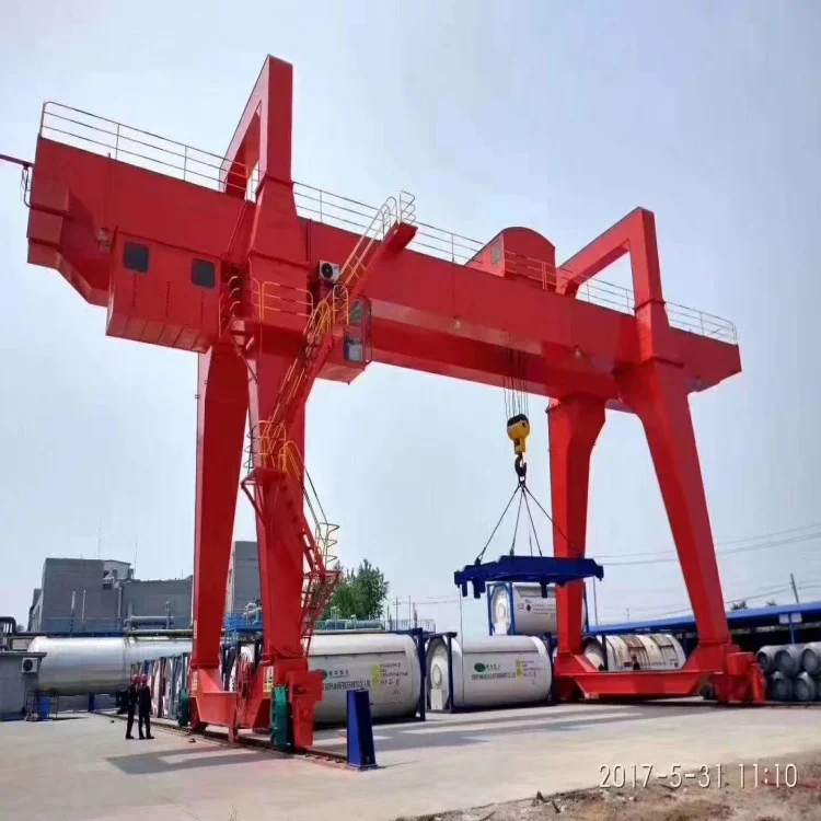 50 M 500 Ton Twin Beam Overhead Bridge Crane with Double Trolley Grab Bucket Magnet Core Motor Component Available for Sale