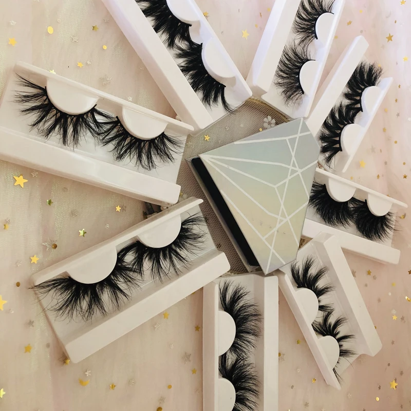 
2020 new arrivals Full Strip Lashes long dramatic 3d Mink Eyelashes Private Label 25mm eyelashes 