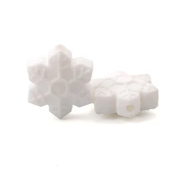 Снежинки в форме бисфенола, без пищевого класса, мягкие силиконовые бусины для прорезывания зубов