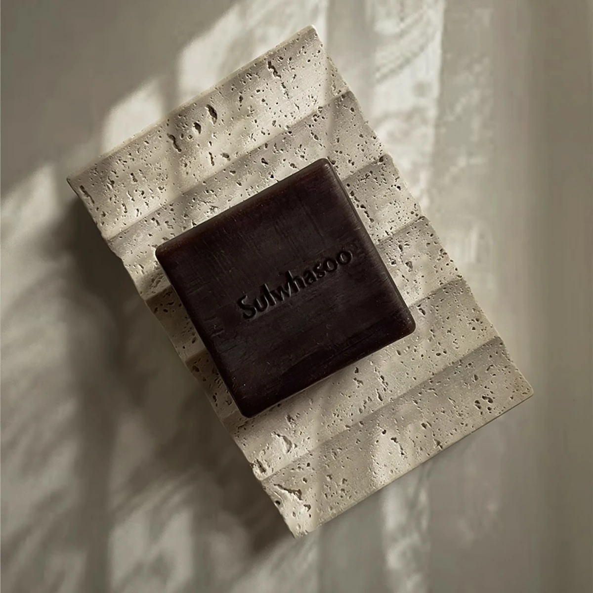 New creative wave soap holder Marble travertine dish soap box Soap holder home decoration marble jewelry display tray