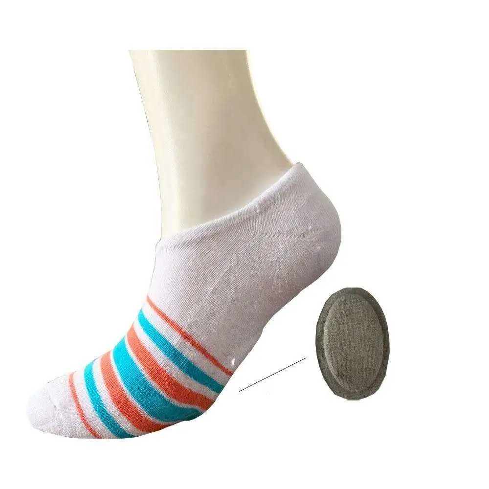 Custom unisex short cotton ankle socks invisible heal silica gel no show socks with gel pad