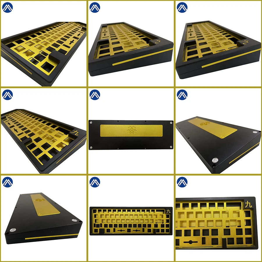 Optional Colors Custom Anodizing CNC Machining Keyboard Aluminum CNC Gaming Keyboard Case Color Mechanical Keyboard Cases