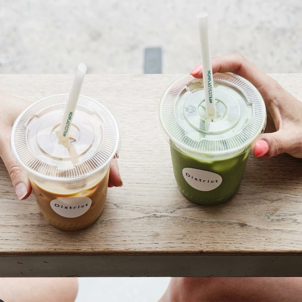 Compostable Cups Biodegradable 16OZ  Custom Logo Printed PLA Cups Plastic Disposable Clear Boba Drinking Cups