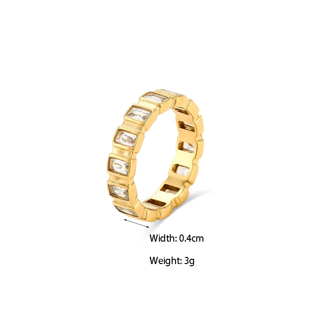 Винтажное позолоченное кольцо из нержавеющей стали PVD 18K ювелирные изделия для