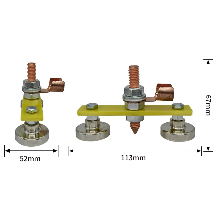 Double/Single Headed Magnetic Welding Ground Clamp Fixed For Electric Welder Magnet Head Welding Clamps Holder