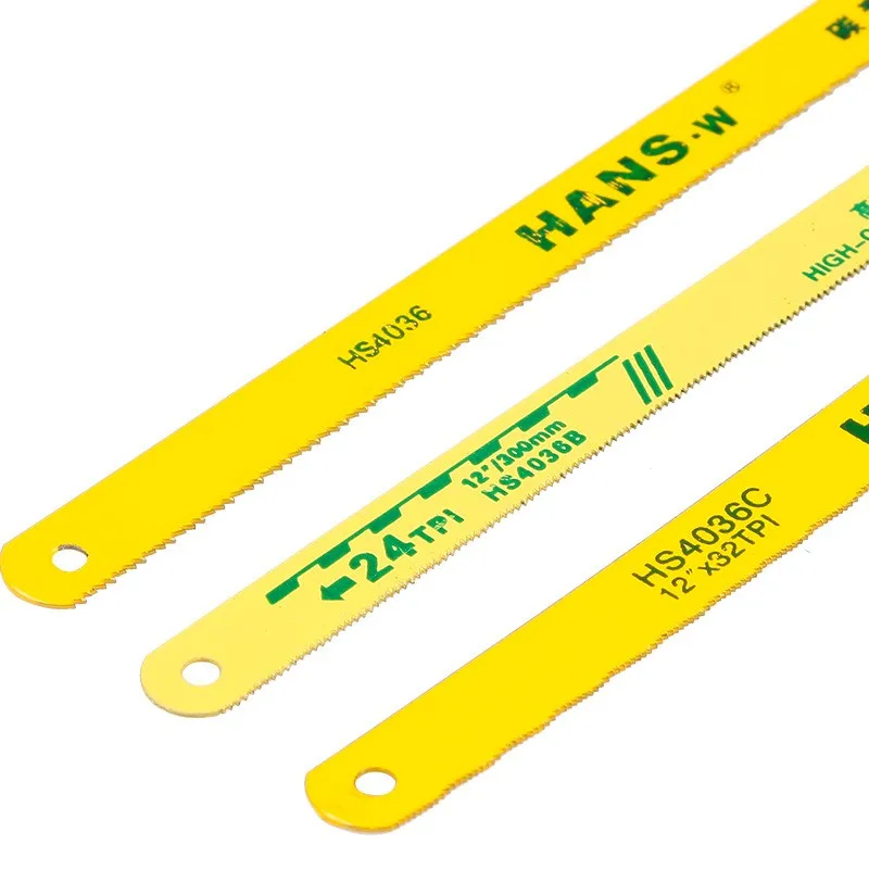 12 in High Carbon Steel Hacksaw Blades 32TPI Replacement High Speed Steel Safe Flex Hacksaw Frame Blades