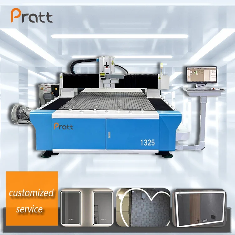 Large Format Sanding Glass Mirror Laser Engraving Sandblasting Machine for Bathroom Mirrors for Stainless Steel Decoration