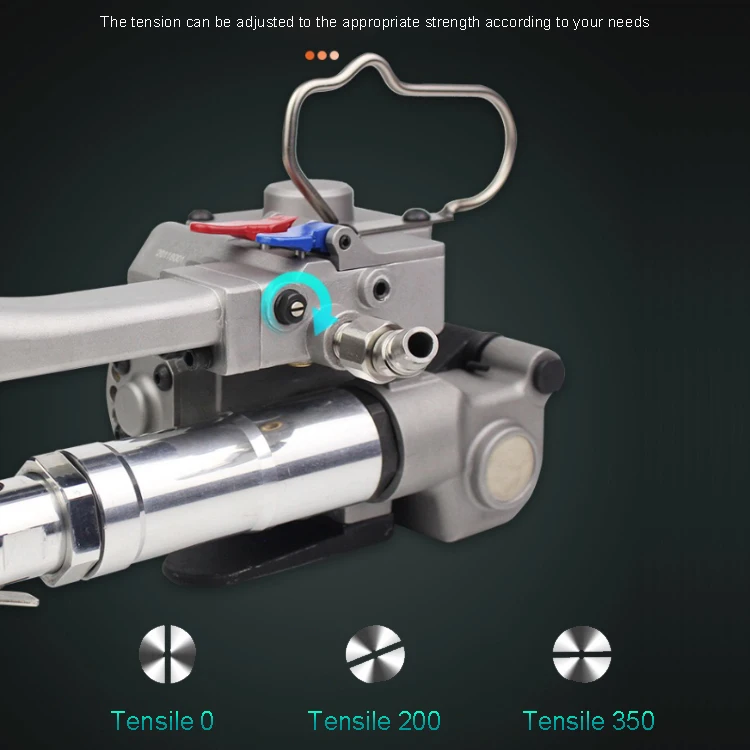 Packing Tool PneumaticTool Holding Steel Bar PP/PET Plastic Belt Tensioner Portable Pneumatic Automatic XQD19 Strapping Machine