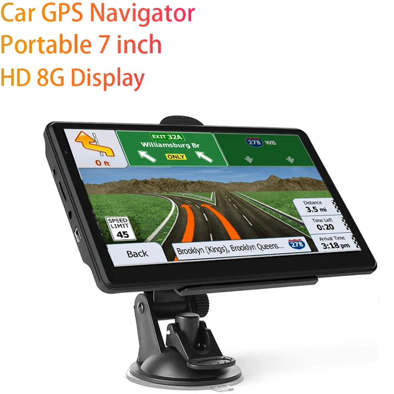 2022 Новый Автомобильный GPS навигатор 7 дюймов сенсорный экран HD для грузовиков зонт карта Европы