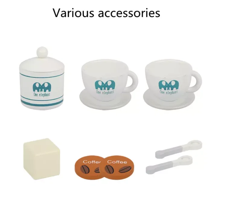 Factory sales Coffee Maker Set Pretend Play Kitchen Accessories - Wooden Toys Coffee Set Toys Imaginative Play for Toddlers