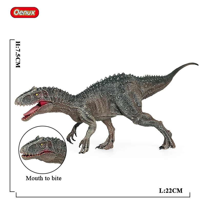 Oenux Wholesale PVC Animals Toy Indominus Rex Jurassic Dinosaur Action Figures Plastic Model
