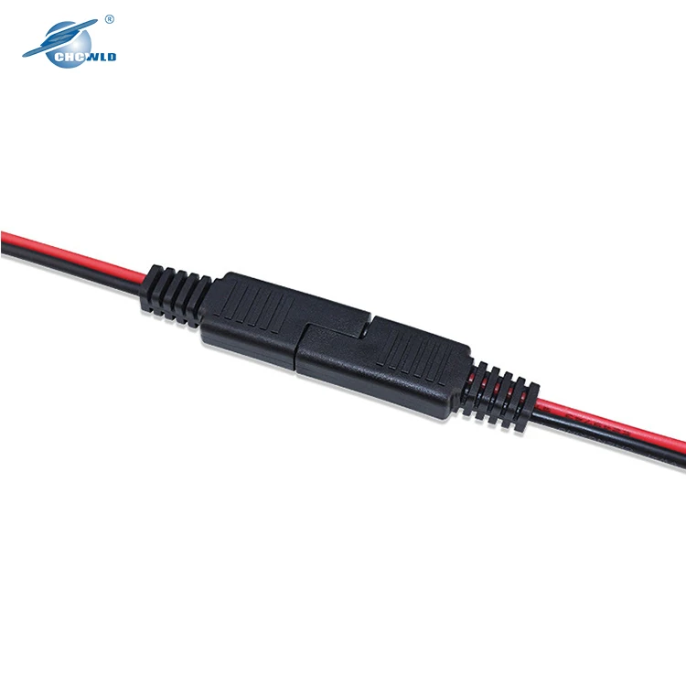 Custom SAE 2 Pin Connector Plug Automotive Solar panel Extension 12V Battery Extension Cable 12 gauge photovoltaic wire harness
