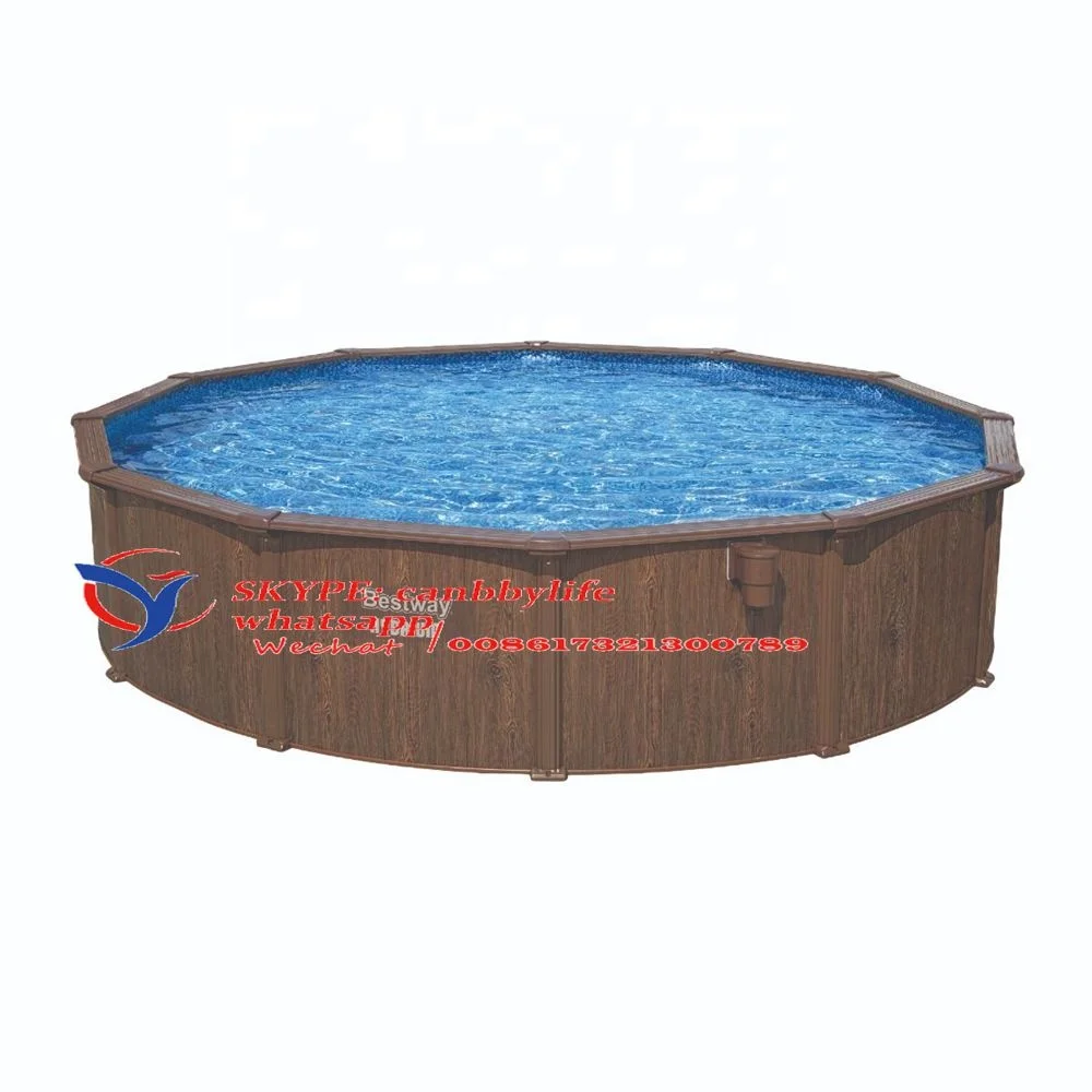 16 Ft x 52 In Large Bestway Hydrium Steel Wall Pool Outdoor Round Above Ground Swimming Pool Kit