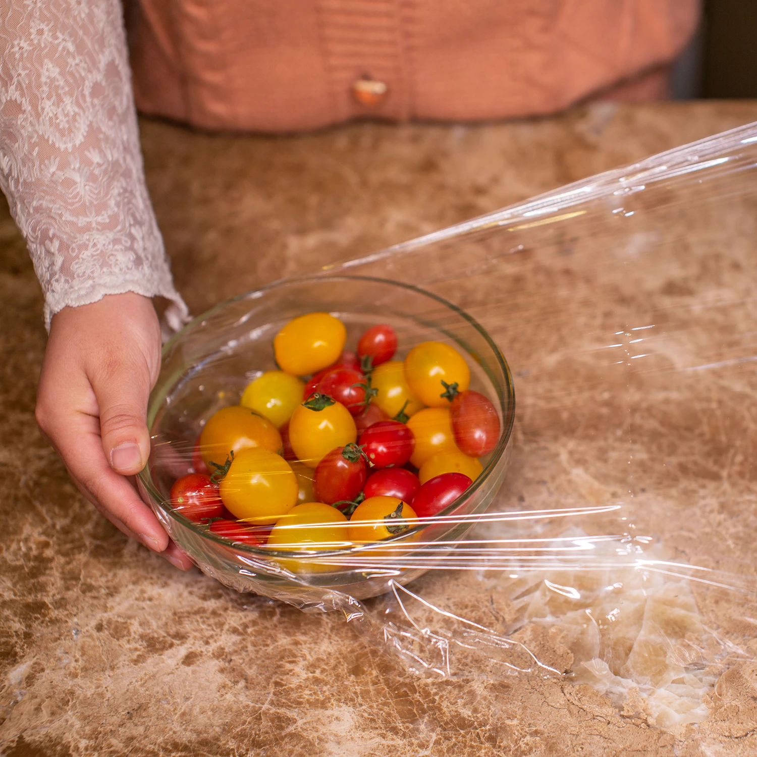 Wholesale Supermarket Fresh Wrap Food Recycled Plastic Wrap Cling Film Food Packaging Large Cling Film