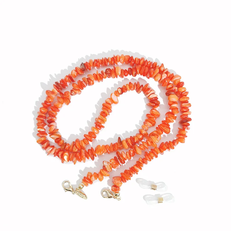 Gattara Fashion Sunglass Chain Bohemia Beach Resort Natural Irregular Shell Beaded Eyewear Chain