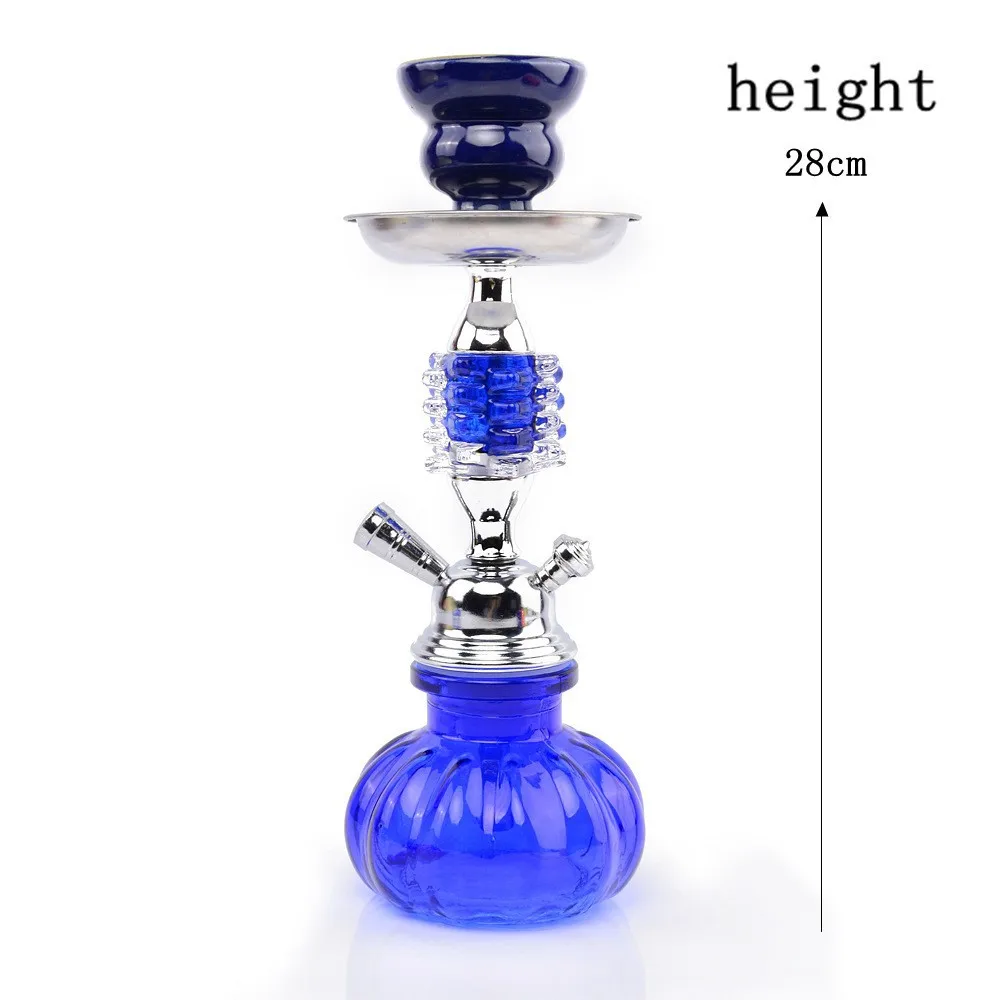 Small black single pipe crystal glass pipe Arabian shisha full set of household KTV single hookah