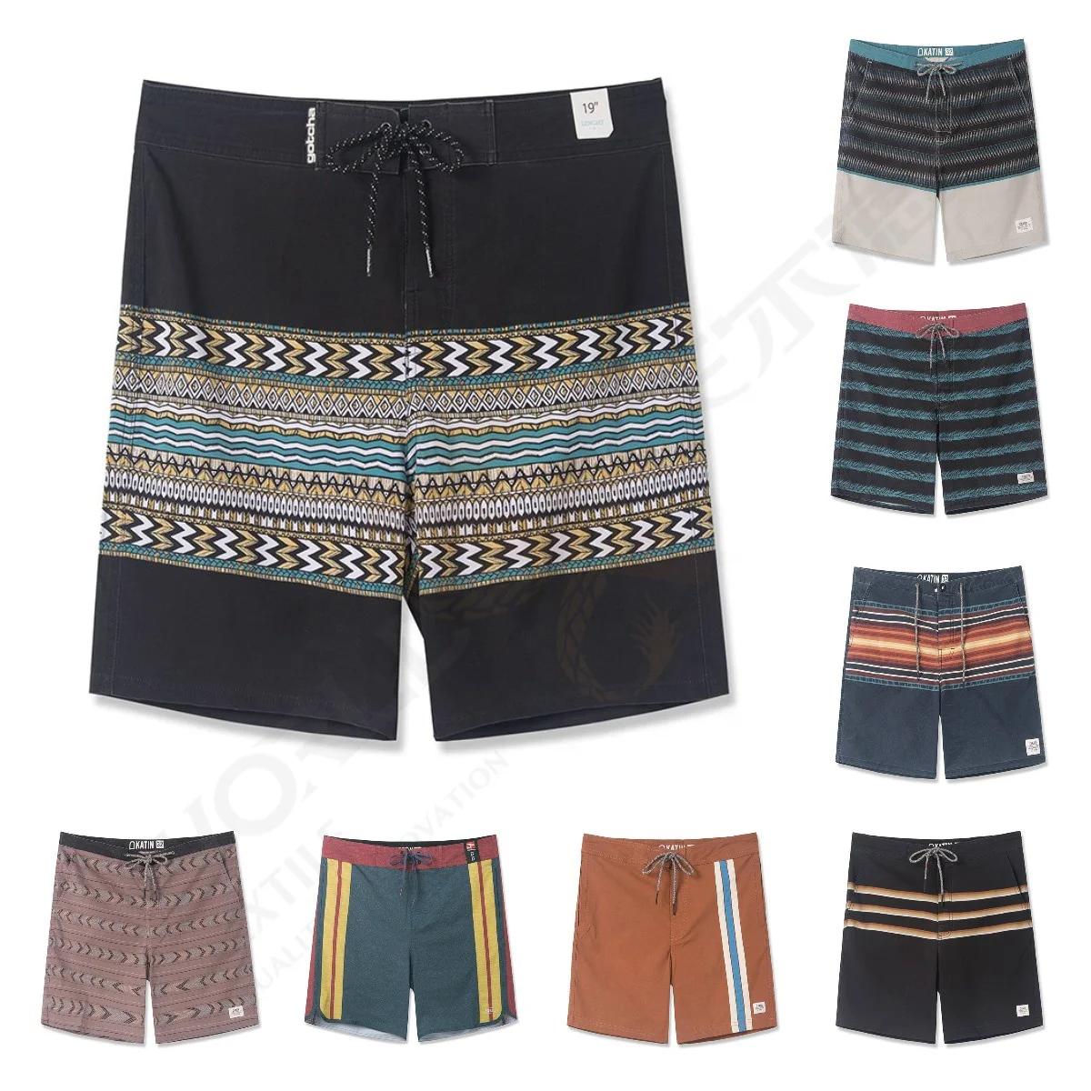 Summer Sexy mens beach shorts Plus size men stripe swim trunk quick dry Swimwear