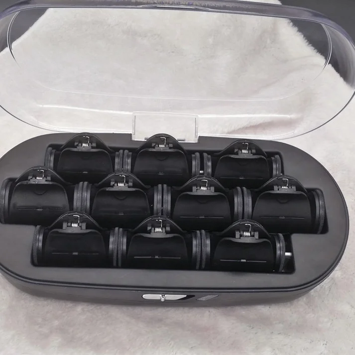 High Quality Instant Heat Tourmaline Ceramic Flocked Hot Rollers, Hot Hair Curler Rollers for Mega Volume and Smooth Waves