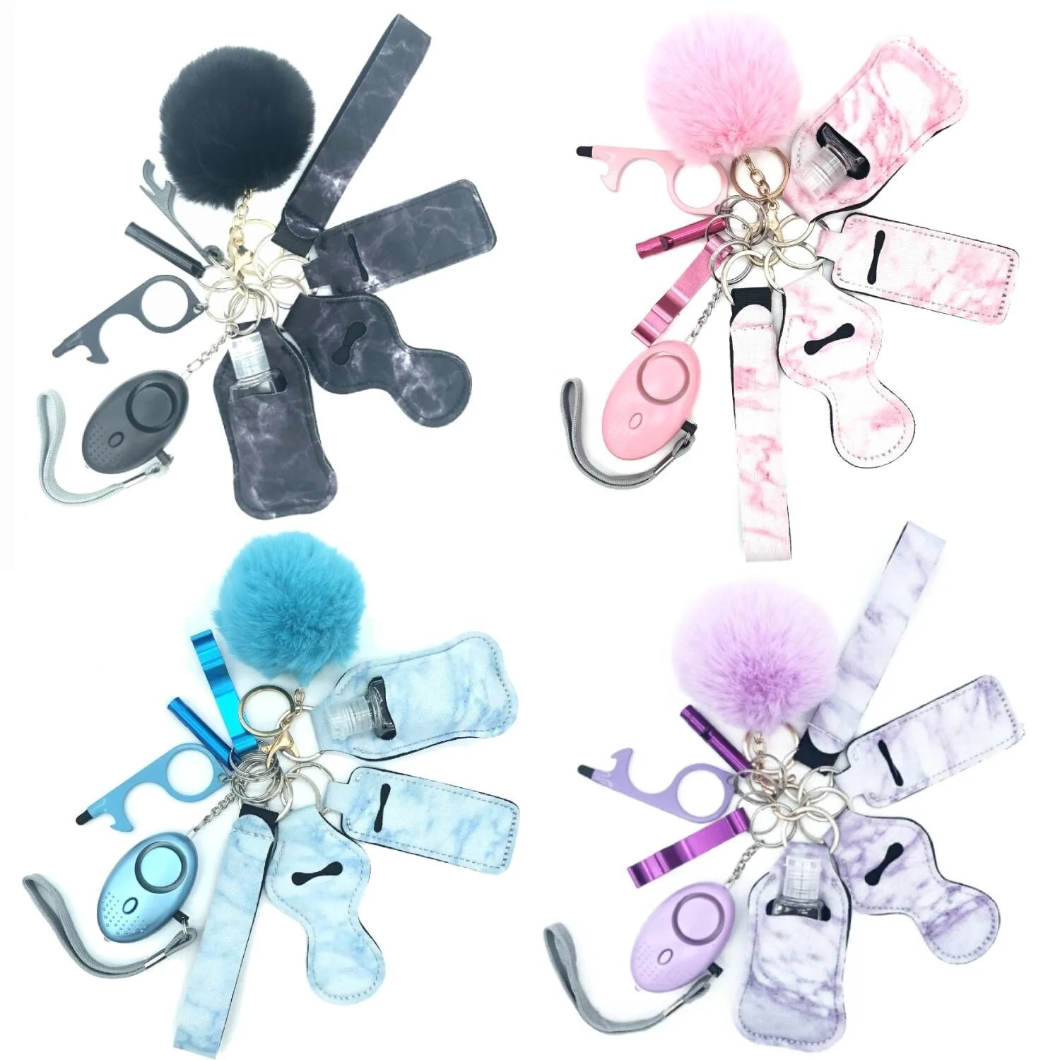 Wholesale Anti Wolf Alarm Key Tool Spray Alloy Ring Accessories Gadgets Supplies Keychain Self Defense