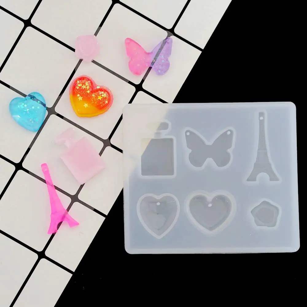 Resin Liquid Silicone Combination Molds for DIY Making Finding Resin Molds Jewelry Pendant Silicone Jewelry Tools Mix Shape