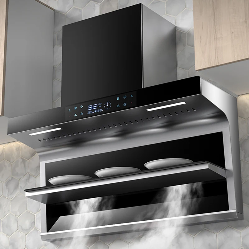 7-shape 900mm range hood  smart smoke extractor hood cooker chimney exhaust range hood  for kitchen